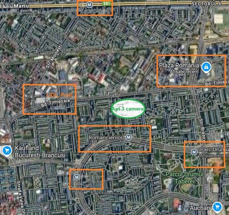 Metrou Romancierilor, langa Lidl, Plaza Mall 0% comision